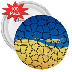 Combo Blue Yellow 3  Buttons (100 Pack)  by nate14shop