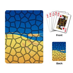 Combo Blue Yellow Playing Cards Single Design (rectangle) by nate14shop