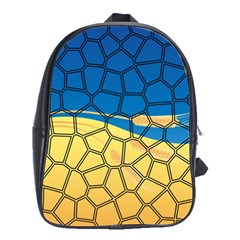 Combo Blue Yellow School Bag (large) by nate14shop