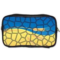 Combo Blue Yellow Toiletries Bag (two Sides) by nate14shop