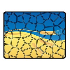 Combo Blue Yellow Fleece Blanket (small) by nate14shop