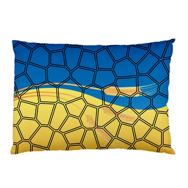 Combo Blue Yellow Pillow Case (Two Sides)