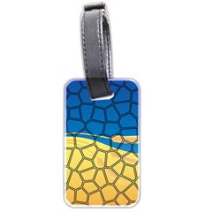 Combo Blue Yellow Luggage Tag (two Sides) by nate14shop