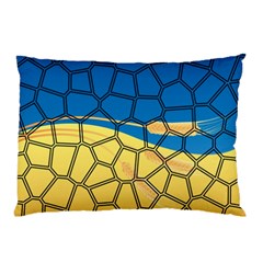 Combo Blue Yellow Pillow Case (two Sides)