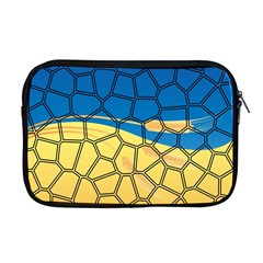 Combo Blue Yellow Apple Macbook Pro 17  Zipper Case by nate14shop