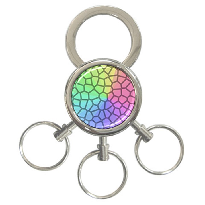 Comb-the Sun 3-Ring Key Chain