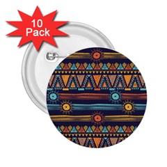 Bohemian-ethnic-seamless-pattern-with-tribal-stripes 2 25  Buttons (10 Pack)  by Wegoenart