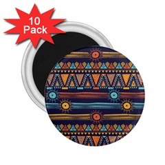 Bohemian-ethnic-seamless-pattern-with-tribal-stripes 2 25  Magnets (10 Pack)  by Wegoenart