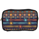 Bohemian-ethnic-seamless-pattern-with-tribal-stripes Toiletries Bag (Two Sides) Back