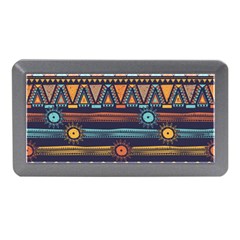 Bohemian-ethnic-seamless-pattern-with-tribal-stripes Memory Card Reader (mini) by Wegoenart