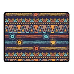 Bohemian-ethnic-seamless-pattern-with-tribal-stripes Double Sided Fleece Blanket (small)  by Wegoenart