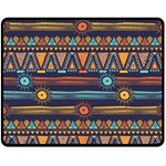 Bohemian-ethnic-seamless-pattern-with-tribal-stripes Double Sided Fleece Blanket (Medium)  58.8 x47.4  Blanket Back