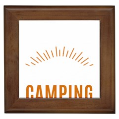 I Love Camping Framed Tile by PFashionArt