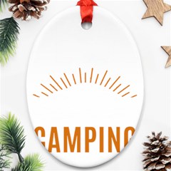 I Love Camping Ornament (oval)