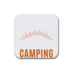 I Love Camping Rubber Coaster (square) by PFashionArt