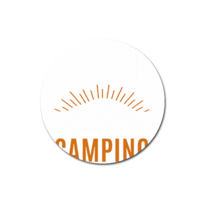 I Love Camping Magnet 3  (Round)