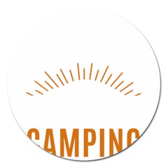 I Love Camping Magnet 5  (round) by PFashionArt