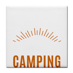 I Love Camping Tile Coaster