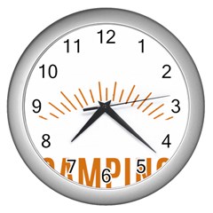 I Love Camping Wall Clock (silver)