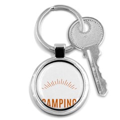 I Love Camping Key Chain (round)