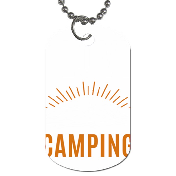 I Love Camping Dog Tag (One Side)