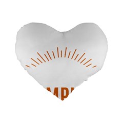 I Love Camping Standard 16  Premium Flano Heart Shape Cushions by PFashionArt