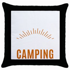 I Love Camping Throw Pillow Case (black) by PFashionArt