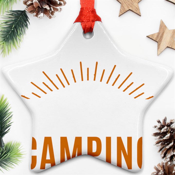 I Love Camping Star Ornament (Two Sides)