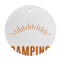 I Love Camping Round Ornament (two Sides)