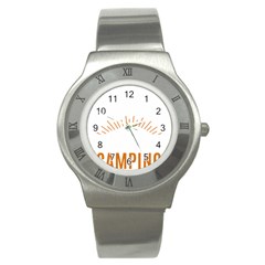 I Love Camping Stainless Steel Watch