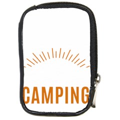 I Love Camping Compact Camera Leather Case