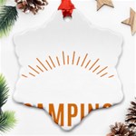 I Love Camping Ornament (Snowflake) Front