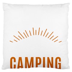 I Love Camping Large Flano Cushion Case (one Side) by PFashionArt