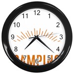 I Love Camping Wall Clock (Black) Front