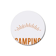 I Love Camping Rubber Round Coaster (4 Pack) by PFashionArt