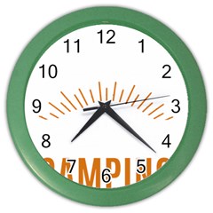 I Love Camping Color Wall Clock