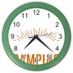 I Love Camping Color Wall Clock Front