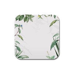 Tropical Love Rubber Square Coaster (4 Pack) by designsbymallika