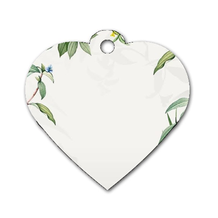 TROPICAL LOVE Dog Tag Heart (One Side)