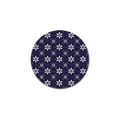 White Blue Floral Pattern Golf Ball Marker (10 Pack) by designsbymallika