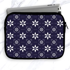 White Blue Floral Pattern Apple Ipad 2/3/4 Zipper Cases by designsbymallika