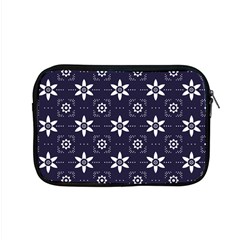 White Blue Floral Pattern Apple Macbook Pro 15  Zipper Case by designsbymallika