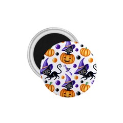 Halloween Cat Pattern 1 75  Magnets by designsbymallika