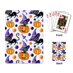 Halloween Cat Pattern Playing Cards Single Design (rectangle)