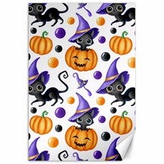 Halloween Cat Pattern Canvas 20  X 30  by designsbymallika