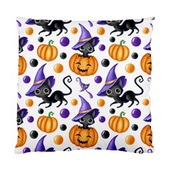 Halloween Cat Pattern Standard Cushion Case (two Sides) by designsbymallika