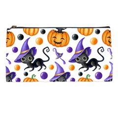 Halloween Cat Pattern Pencil Case by designsbymallika