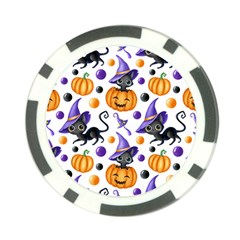 Halloween Cat Pattern Poker Chip Card Guard (10 Pack) by designsbymallika