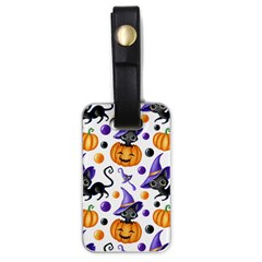 Halloween Cat Pattern Luggage Tag (one Side) by designsbymallika