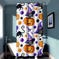 Halloween Cat Pattern Shower Curtain 36  X 72  (stall)  by designsbymallika